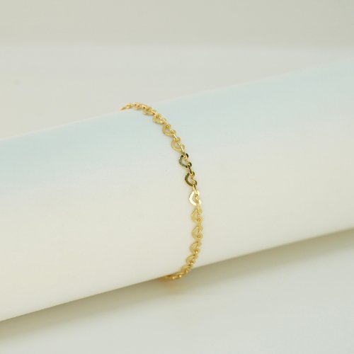 PULSERA LISA CON BAÑO DE ORO