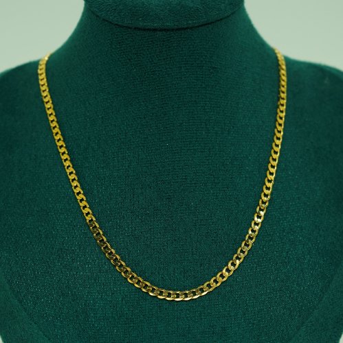 COLLAR CORTO LISO CON BAÑO DE ORO