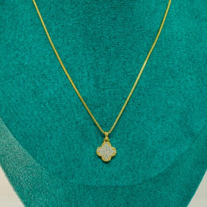 COLLAR  ZIRCONIA BAÑO DE ORO