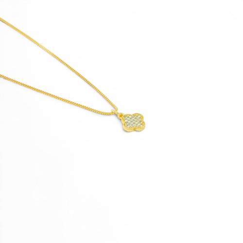 COLLAR  ZIRCONIA BAÑO DE ORO