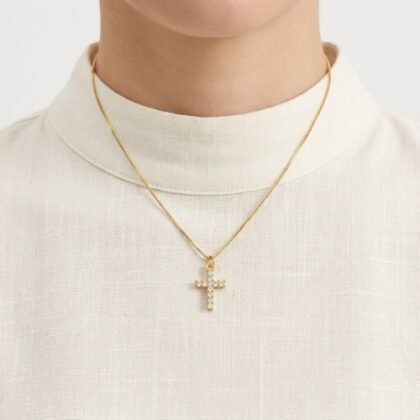 COLLAR ZIRCONIA CON BAÑO DE ORO