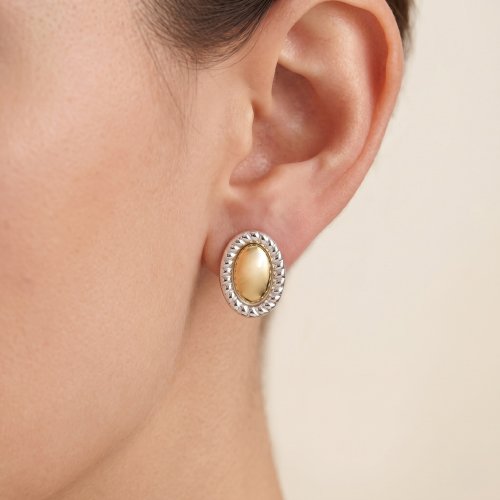 ARETES BICOLOR LISOS