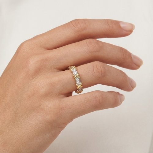 ANILLO BICOLOR CRISTAL