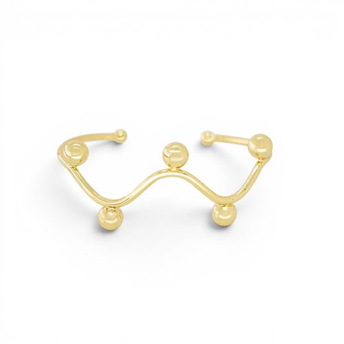 PULSERA ARO CON BAÑO DE ORO