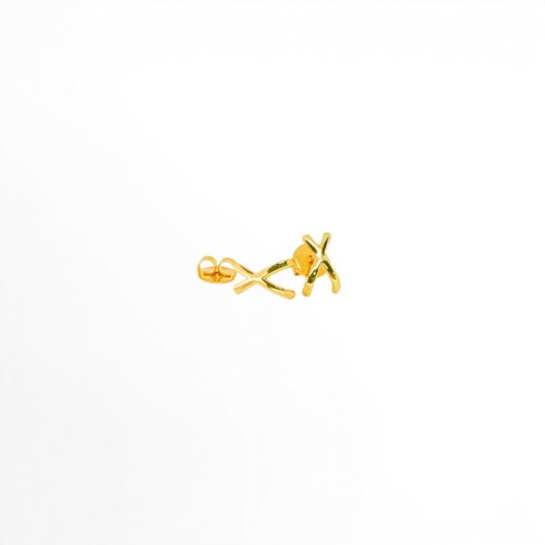 ARETES LISOS CON BAÑO DE ORO