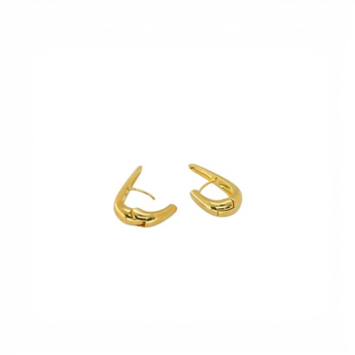 ARETES LISOS CON BAÑO DE ORO