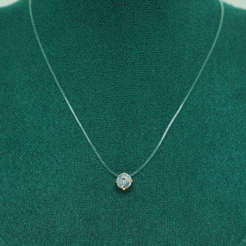 COLLAR INVISIBLE CON ZIRCONIA PUNTO DE LUZ