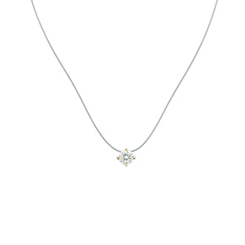 COLLAR INVISIBLE CON ZIRCONIA PUNTO DE LUZ