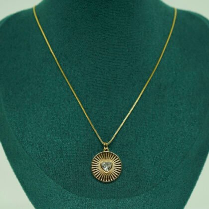 COLLAR CRISTAL CON BAÑO DE ORO
