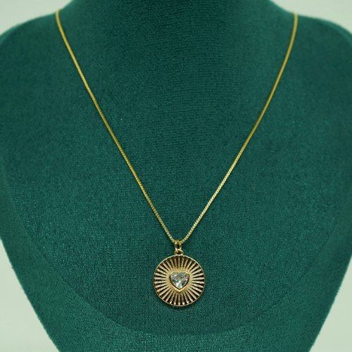 COLLAR CRISTAL CON BAÑO DE ORO