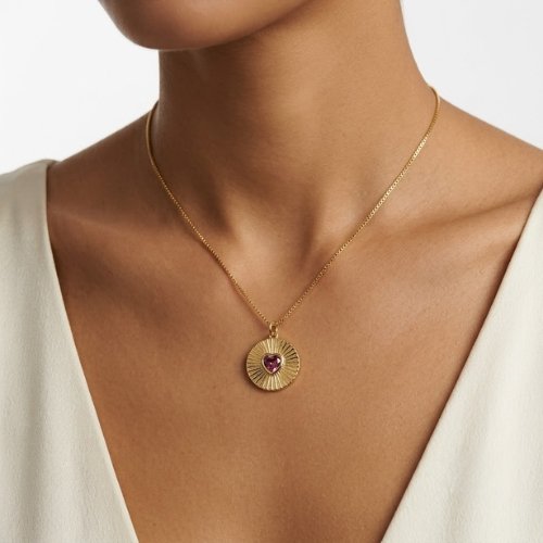 COLLAR CRISTAL CON BAÑO DE ORO
