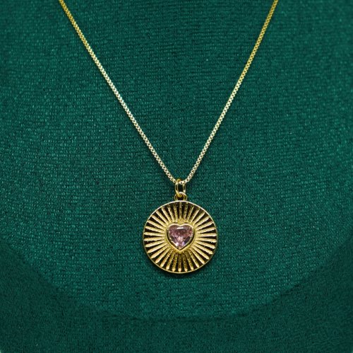 COLLAR CRISTAL CON BAÑO DE ORO