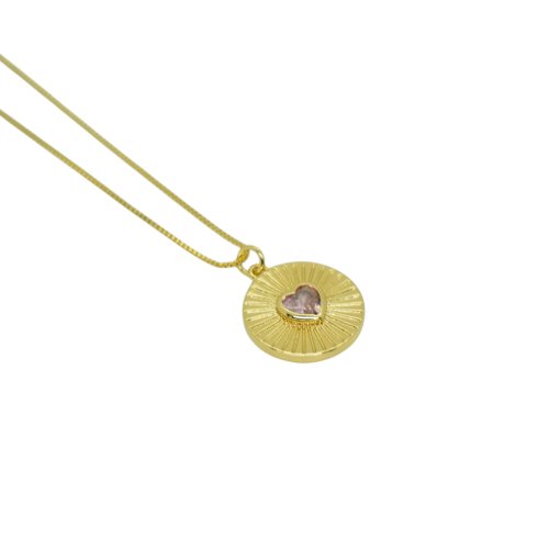 COLLAR CRISTAL CON BAÑO DE ORO