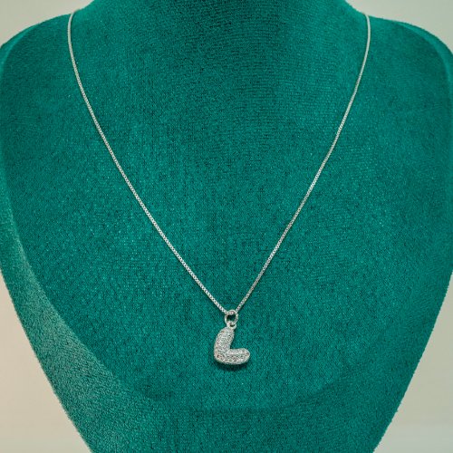 COLLAR ZIRCONIA BAÑO DE RODIO