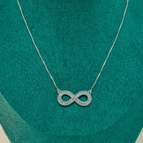 COLLAR CRISTAL BAÑO DE RODIO