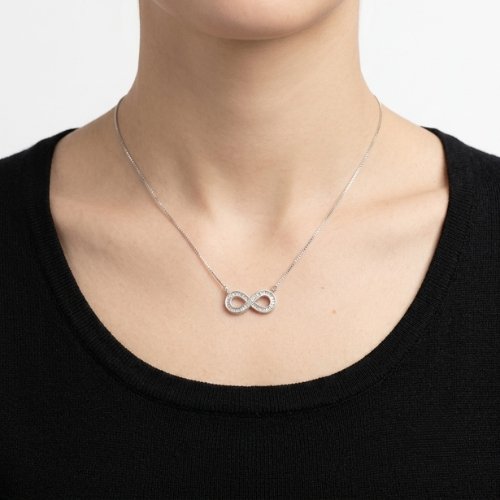 COLLAR CRISTAL BAÑO DE RODIO