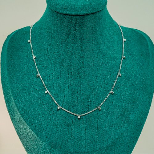 COLLAR LISO CON BAÑO DE RODIO