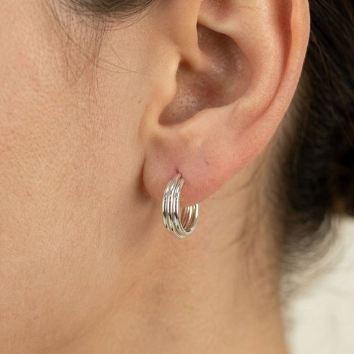 ARETES CON BAÑO DE RODIO