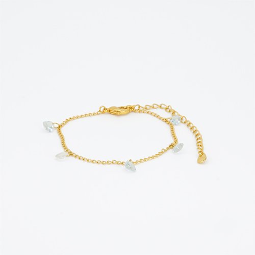 PULSERA LISA CRISTALES BAÑO DE RODIO