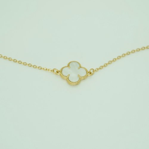 COLLAR TRÉBOLES CON BAÑO DE ORO