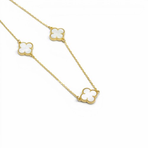 COLLAR TRÉBOLES CON BAÑO DE ORO