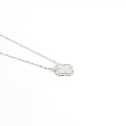 COLLAR TRÉBOL CON BAÑO DE RODIO