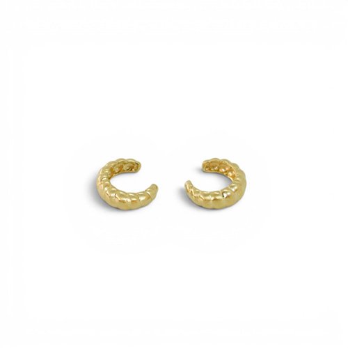 ARETES EAR CUFFS LISOS CON BAÑO DE ORO