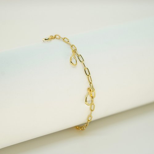 PULSERA ESLABONES CON BAÑO DE ORO