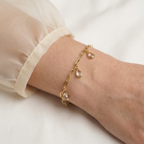 PULSERA ESLABONES CON BAÑO DE ORO
