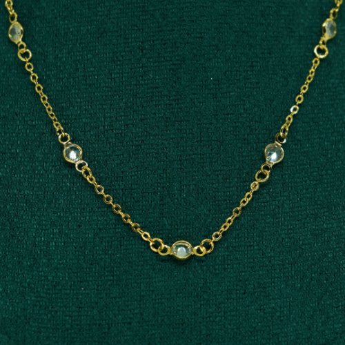 COLLAR CRISTAL CON BAÑO DE ORO