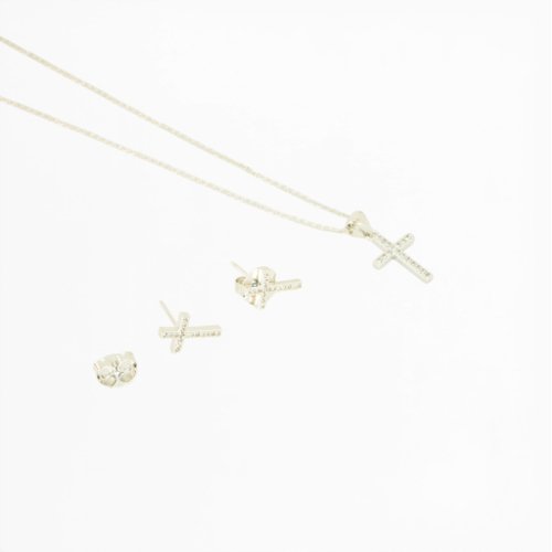 JUEGO ZIRCONIA BAÑO DE ORO
