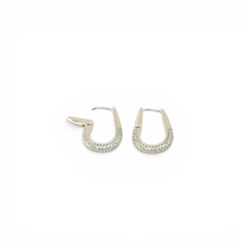 ARETES CON BAÑO DE RODIO Y ZIRCONIAS