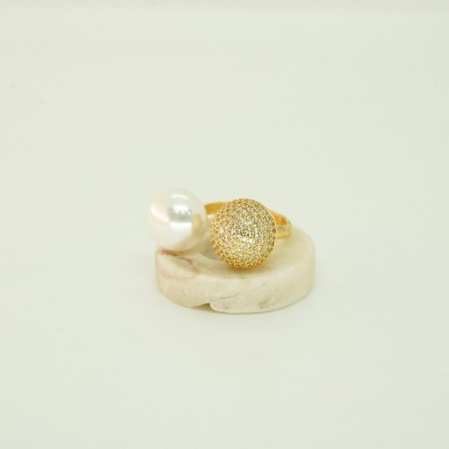 ANILLO PERLA Y ZIRCONIA