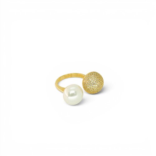 ANILLO PERLA Y ZIRCONIA