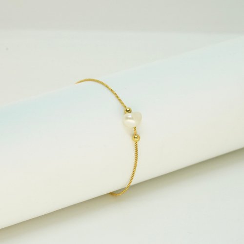 PULSERA LISA CON BAÑO DE ORO