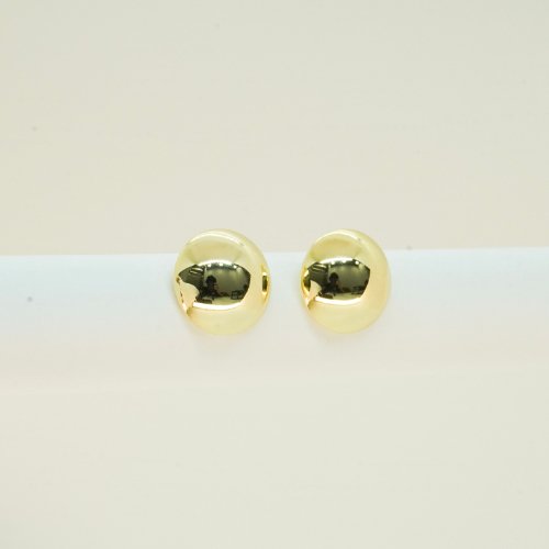 ARETES LISOS CON BAÑO DE ORO