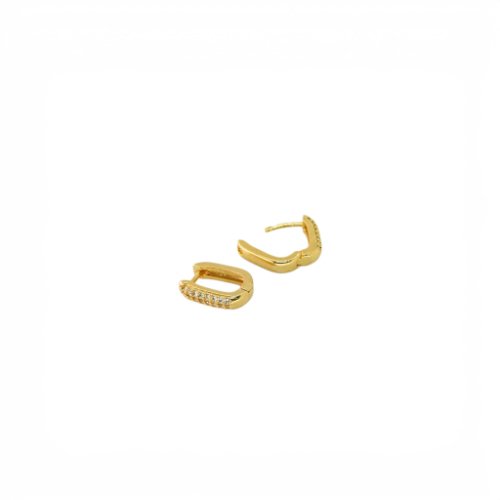 ARETES ZIRCONIA CON BAÑO DE ORO