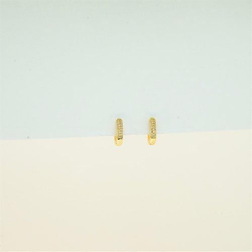 ARETES ZIRCONIA CON BAÑO DE ORO
