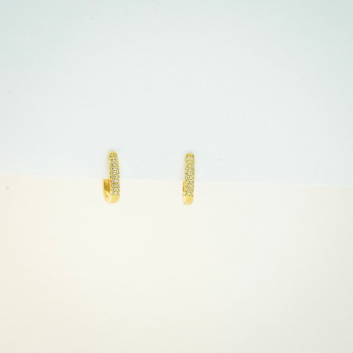 ARETES ZIRCONIAS BAÑO DE ORO