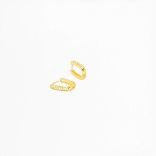 ARETES ZIRCONIAS BAÑO DE ORO