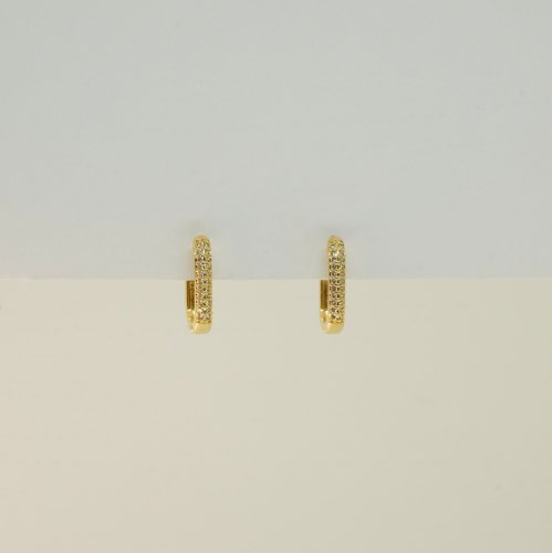 ARETES ZIRCONIAS BAÑO DE ORO