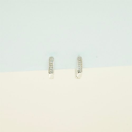 ARETES ZIRCONIA CON BAÑO DE RODIO