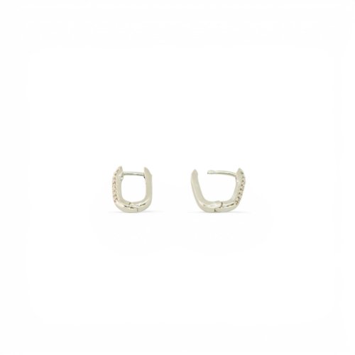 ARETES ZIRCONIA CON BAÑO DE RODIO