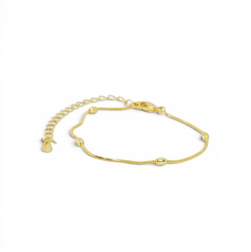 PULSERA LISA CON BAÑO DE ORO