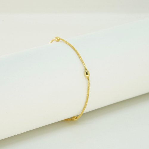 PULSERA LISA CON BAÑO DE ORO