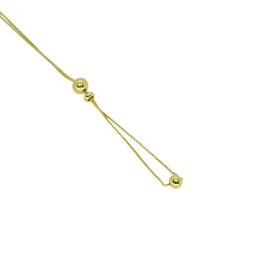 COLLAR LISO BOLAS AJUSTABLES CON BAÑO DE ORO