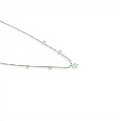 COLLAR ZIRCONIAS CON BAÑO DE RODIO