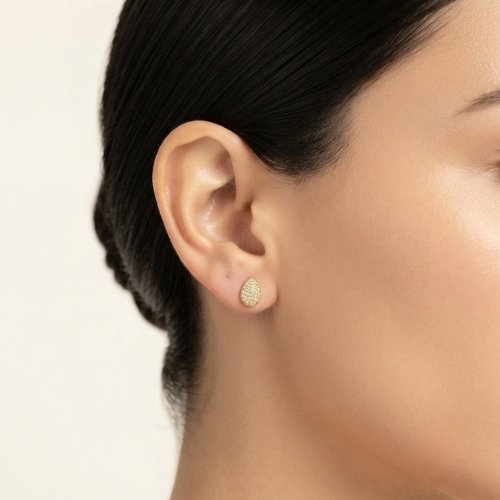 ARETES ZIRCONIA CON BAÑO DE ORO