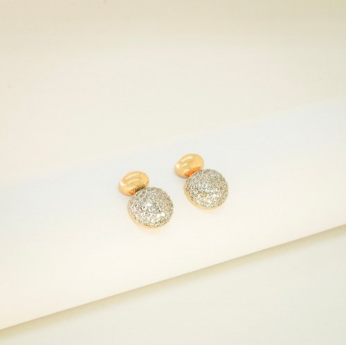 ARETES  ZIRCONIAS CON BAÑO DE ORO