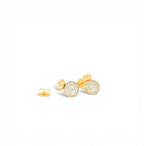 ARETES  ZIRCONIAS CON BAÑO DE ORO